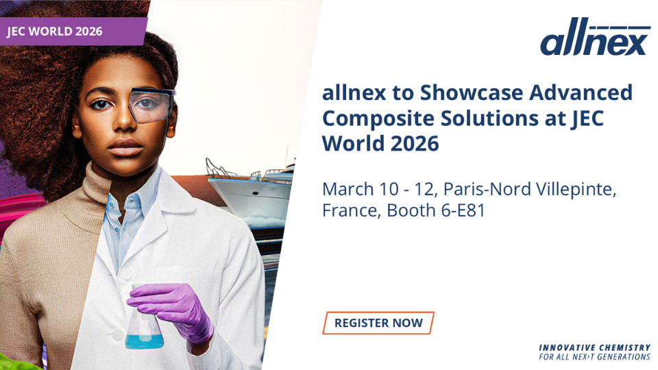 allnex to Showcase Advanced Composite Solutions at JEC World 2026