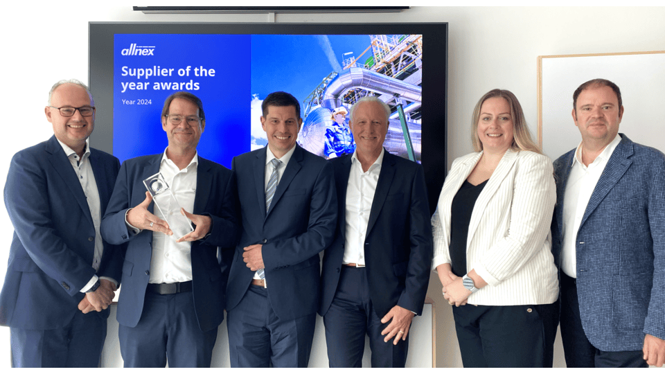allnex recognizes United Initiators with “Supplier of the Year” Award